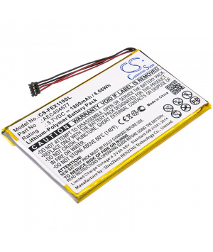 Batteria 3.7V 1.8Ah LiPo per amplificatore per cuffie Fiio X1 II