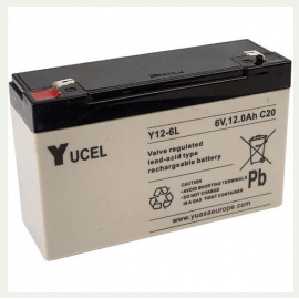 Batterie Plomb 6V 12Ah Yuasa (151X50X100) F2 (Y12-6L)
