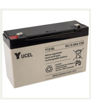 Batterie Plomb 6V 12Ah Yuasa (151X50X100) F2 (Y12-6L) 