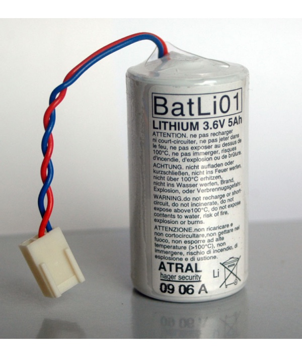 Batli 26-batería de litio 3,6 V/4 ah-original Daitem atral 