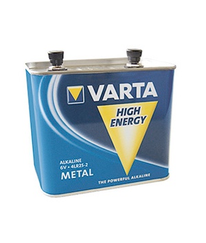 Pile alcaline 6V 4LR25/2 Boîtier métal Varta (435101111)