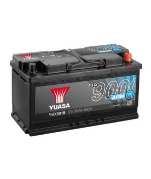Batterie plomb démarrage 12V 95Ah 850A +D AGM Start Stop Yuasa (YBX9019)