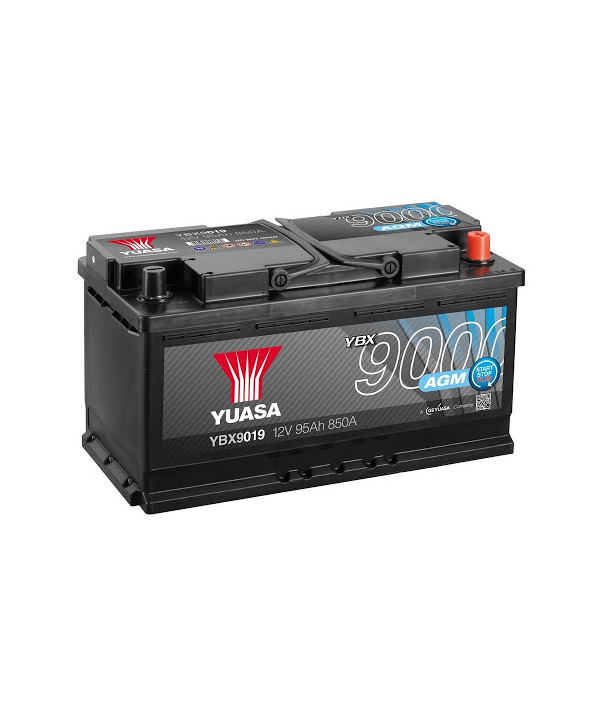 Batterie plomb YUASA 12V 95Ah 850A AGM Start&Stop YBX9019