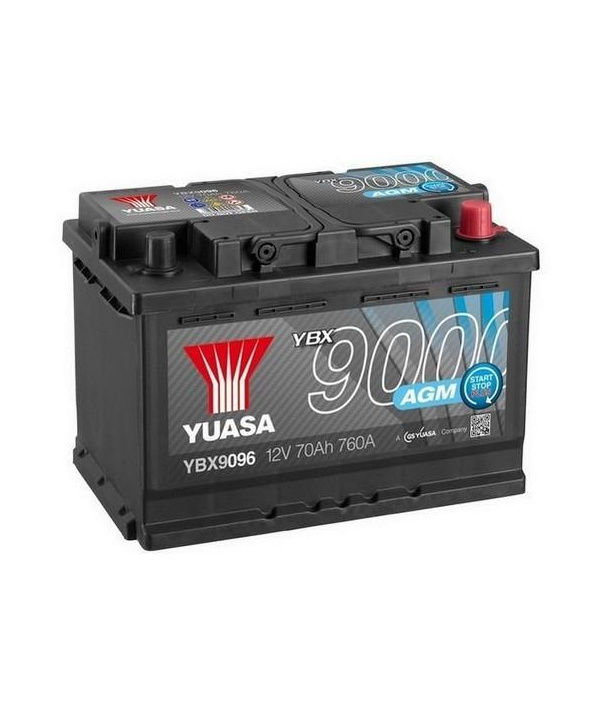 Blei-Batterie Boot 12V 70Ah 760A +D AGM Start Stop Yuasa YBX9096