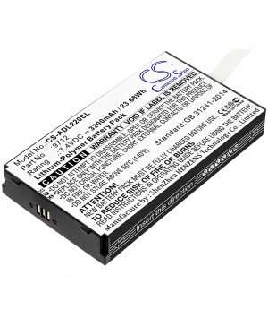 Batterie 7.4V 3.2Ah LiPo 9712 pour Calibrateur Additel 22XA