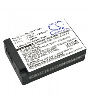 Batteria 7.4V 0.95Ah Li-ion LP-E17 per Canon EOS M3, M5, M6