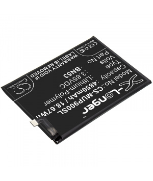 Batterie 3.85V 4.85Ah LiPo BN53 pour XIAOMI Redmi Note 9 Pro