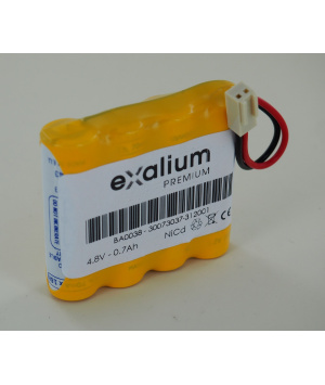 Battery 4.8V 700mAh NiCd Cnn Molex 2P