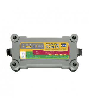Cargador de batería plomo/LiFePO4 24V 6A de 15 a 125Ah GYSFLASH 6.24PL
