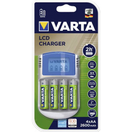 Power-Play LCD charger, USB, 4 battery R6 Ready2Use 2600 mAh