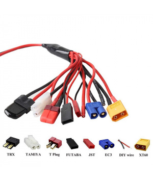 Charge cord 8 in 1 JST XT60 EC3 FUTABA TAMIYA T TRX charger B6AC