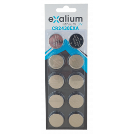 10 Lithium 3V CR2430 Exalium Batteries