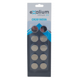 10 Lithium 3V CR2016 Exalium batteries