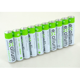 10 batteries LR03 AAA 1.5V alkaline EXALIUM