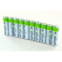 10 piles LR06 AA 1.5V Alcalines EXALIUM