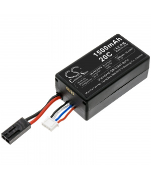 Battery 11.1V 1.5Ah LiPo 2 connectors for Parrot AR. Drone 2.0