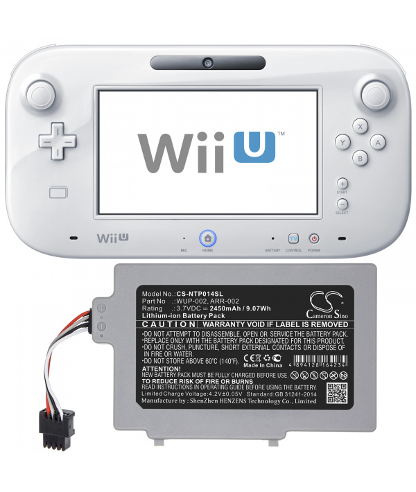 Akku 3.7V 2.8Ah Li-Ion Typ WUP-002 für Gamepad Wii U 8G Nintendo