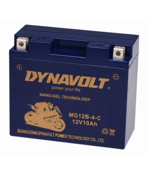Batterie démarrage plomb nano Gel 12V 10Ah 155A MG12B-4-C Dynavolt