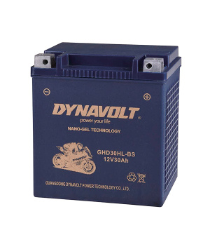 Batterie démarrage plomb Nano gel 12V 30Ah +D GHD30HL-BS Dynavolt