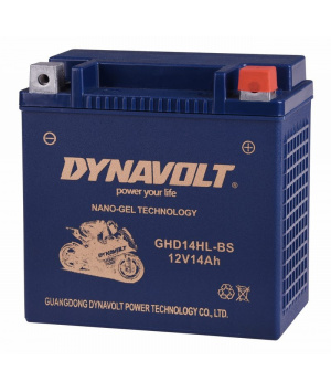 Batterie démarrage plomb Nano gel 12V 14Ah +D GHD14HL-BS Dynavolt