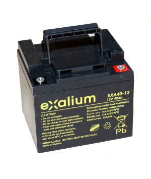 Batterie Plomb 12V 40Ah EXALIUM (198X166X171) (EXA40-12FR) 