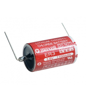 3.6V 1.1Ah Lithium ER3 Maxell Batterie