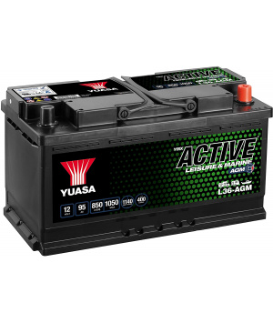 Batterie plomb YBX Active Leisure & Marine AGM 12V 95Ah Yuasa L36-AGM