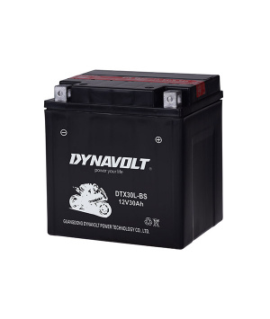 Batterie plomb moto 12V 30Ah 350A dynavolt sans entretien (DTX30L-BS)
