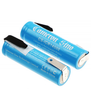 2 Accus Li-Ion 3.7V 700mAh ICR14500 ohne Schutz