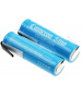 2 Accus Li-Ion 3.7V 700mAh ICR14500 ohne Schutz + Hülsen