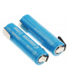 Set of 2 Li-Ion Batteries 3.7V 700mAh ICR14500 without protection + soldering lugs