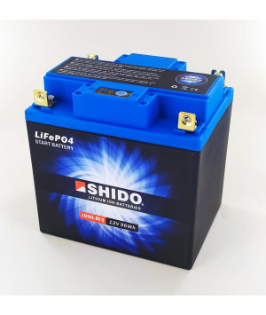 Batteria moto LiFePO4 12.8V 8Ah 480A Shido LIX30L-BS Q