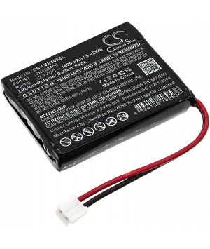 3.7V 1.6Ah LiPo JH103450 Batería para monitor de bebé Levana Jena