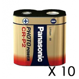 boite de 10 Piles Lithium 6V 1,4Ah Panasonic CR-P2PE/BN