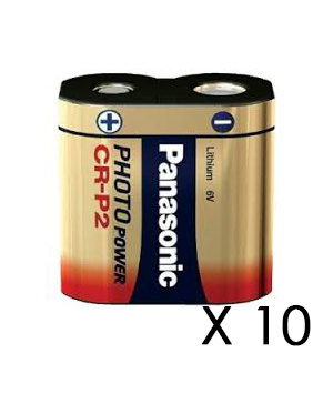 boite de 10 Piles Lithium 6V 1,4Ah Panasonic CR-P2PE/BN
