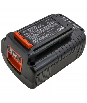 40V 2Ah Li-Ion LBXR36 Battery for Black & Decker Tools