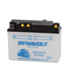 Batterie plomb Moto 6V 12Ah Dynavolt 6N12A-2D