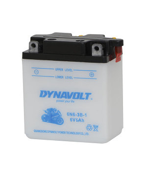 Batteria al piombo Moto 6V 6Ah 6N6-3B-1 Dynavolt