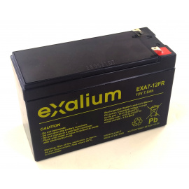Batterie Plomb 12V 7Ah Exalium EXA7-12FR UL 94V-O