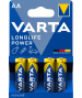 Confezione da 4 batterie alcaline LR6 AA Longlife Power Varta
