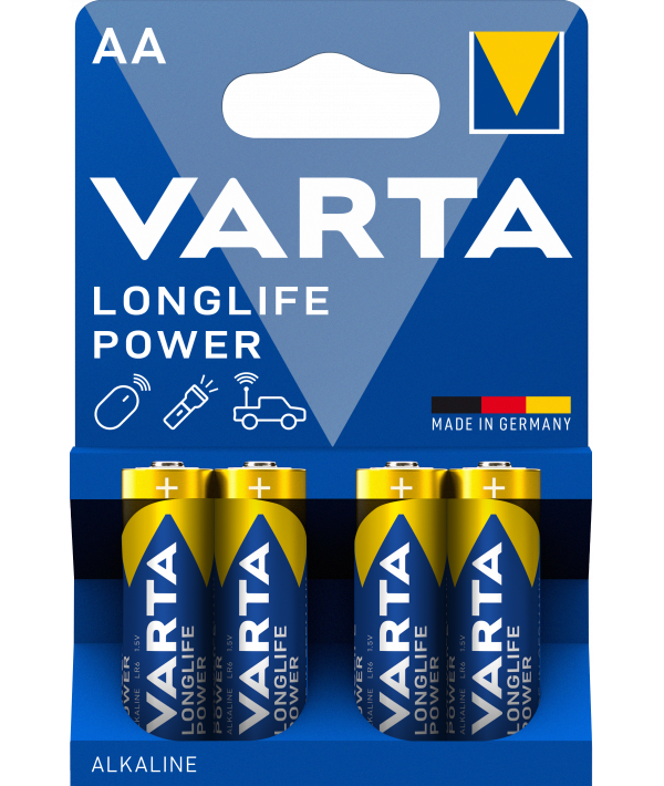 4-pack & VARTA Longlife Power D Mono LR20 Alkaline Battery 10-pack VARTA Longlife Power AA Mignon LR06 Alkaline Battery