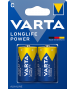 Blister 2 piles alcalines 1,5V LR14 Longlife Power Varta