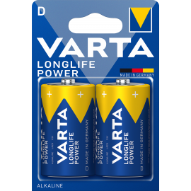 Pack 2 Batterien alkaline LR20 Longlife Power Varta