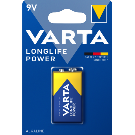 batteria alcalina 9V LongLife Power Varta