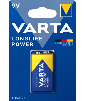 Batería alcalina 9V LongLife Power Varta