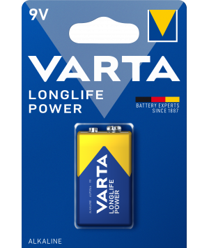 Pile alcaline 9V 6LR61 LongLife Power Varta (4922121411)