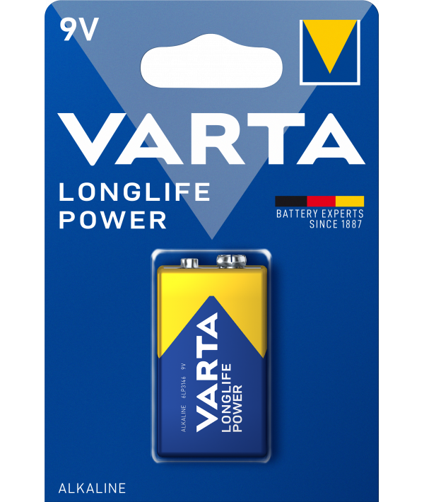 5 x VARTA Longlife Power Batterie E-Block 9V-Block 4922 Alkali  6LR61 PP3 NEU 