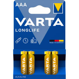 Pack 4 Batterien AAA alkaline LR03 Varta Longlife