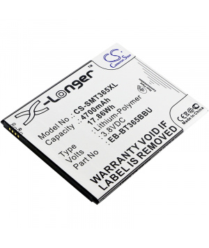 Batterie 3.8V 4.7Ah LiPo pour Samsung Galaxy Tab Active avec NFC (EB-BT365BBE)