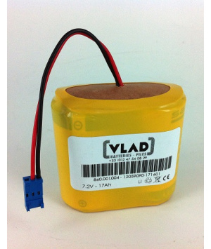 Batería de litio de 7.2V 19Ah con conector para acceso de radio CEDI